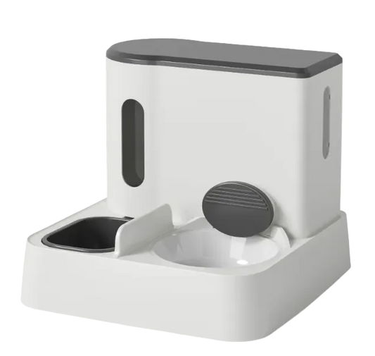 Automatic Pet Feeder & Water Dispenser — Dual Bowl