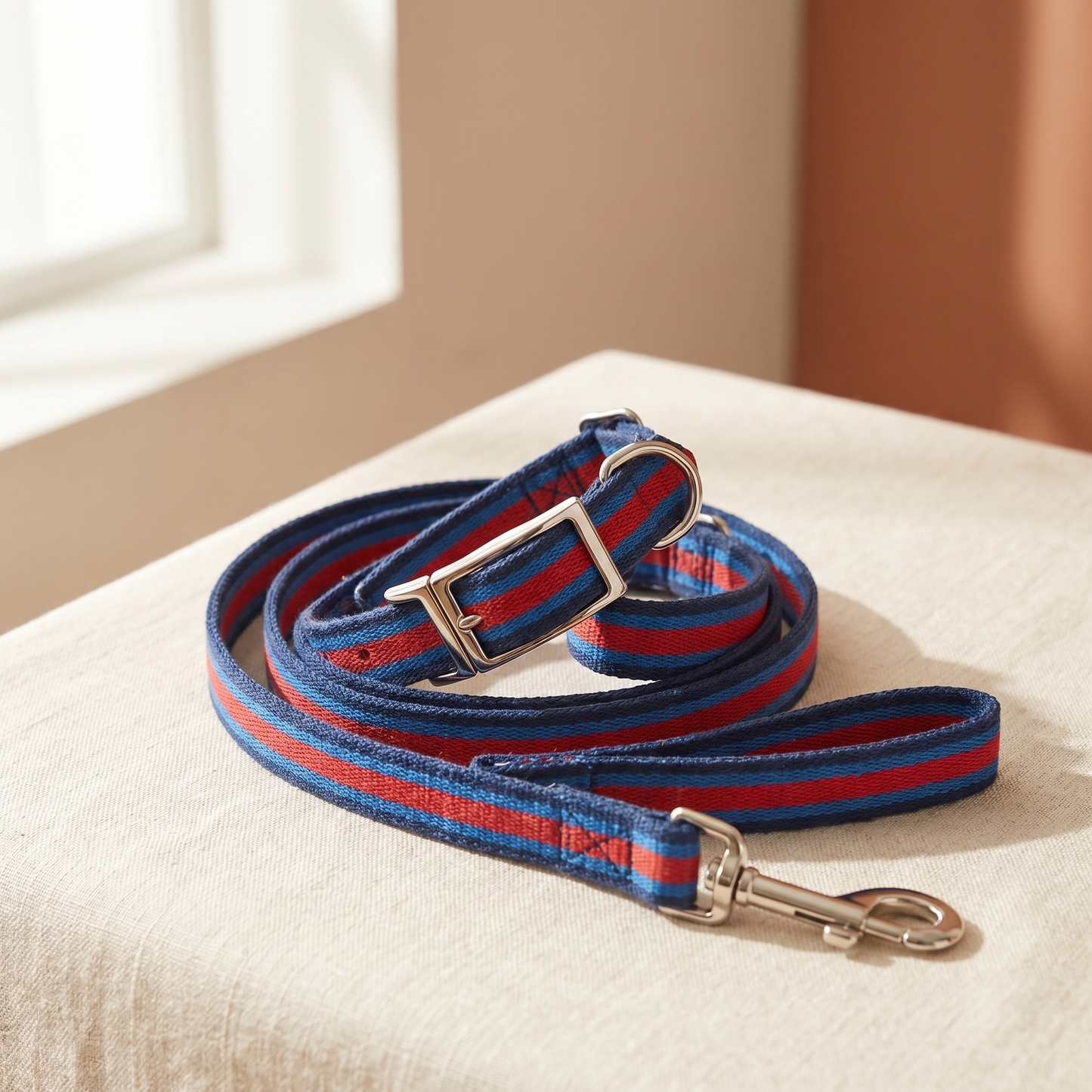 Dog Walk Range — Matching Collar, Leash & Car Belt