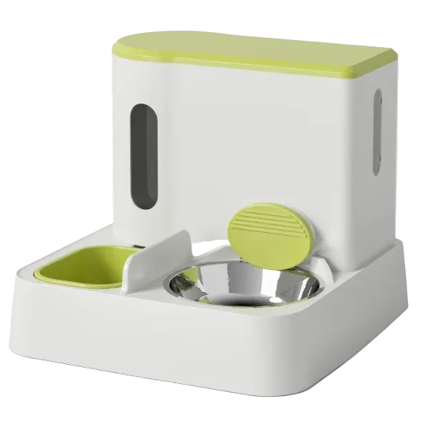 Automatic Pet Feeder & Water Dispenser — Dual Bowl