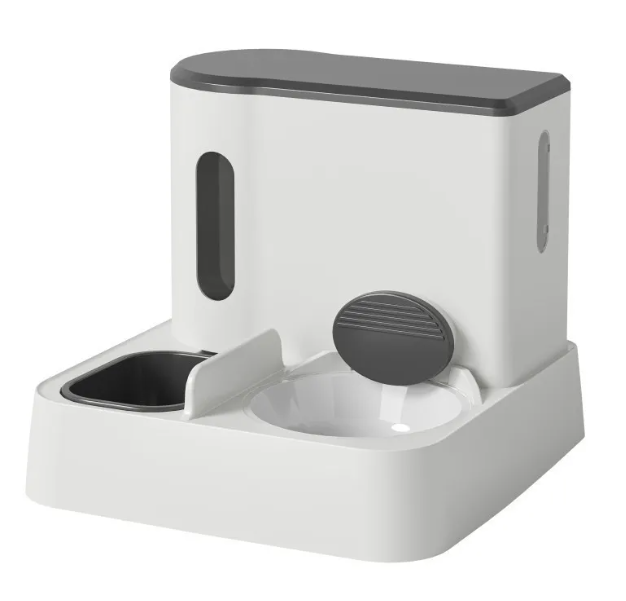 Automatic Pet Feeder & Water Dispenser — Dual Bowl