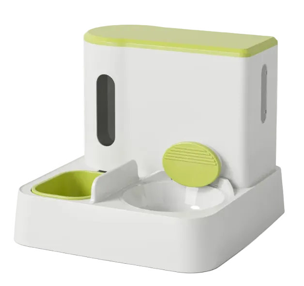 Automatic Pet Feeder & Water Dispenser — Dual Bowl