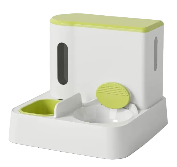 Automatic Pet Feeder & Water Dispenser — Dual Bowl