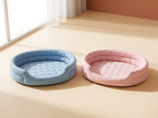 Cooling Pet Bed — Ice Silk Comfort, All Seasons